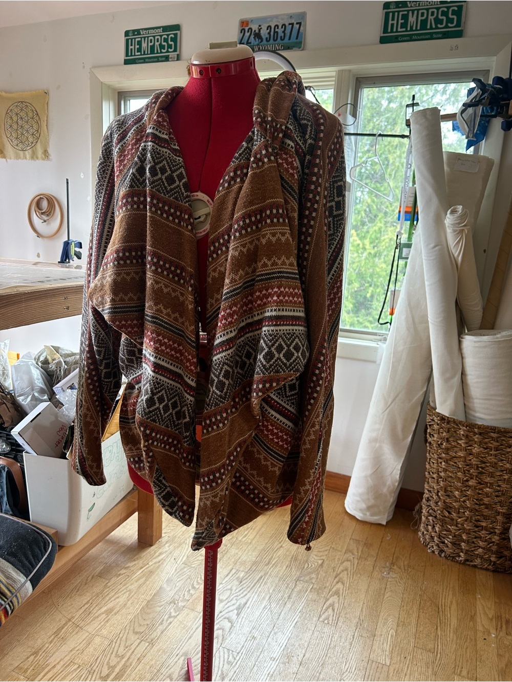 Tribal print shrug cardigan